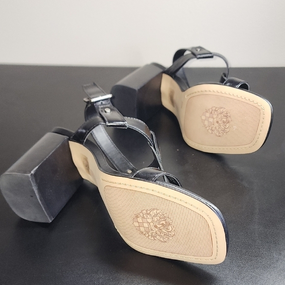 Vince Camuto Black Block Heel Sandals - Picture 8 of 13